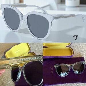 Gucci GG0565S 003 Transparent Frame Sunglasses 54mm